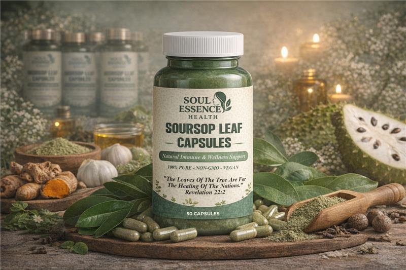 ORGANIC Soursop Leaf Capsules - Natural Immune & Wellness Support