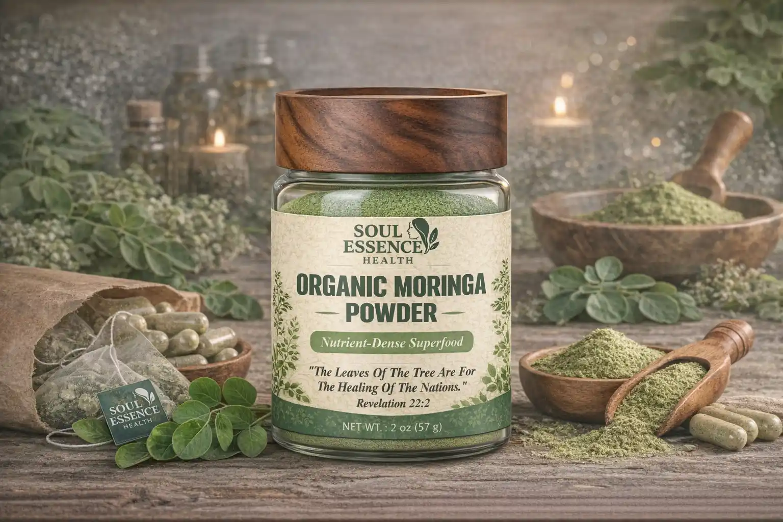 Organic Moringa Powder - Nutrient-Dense Superfood