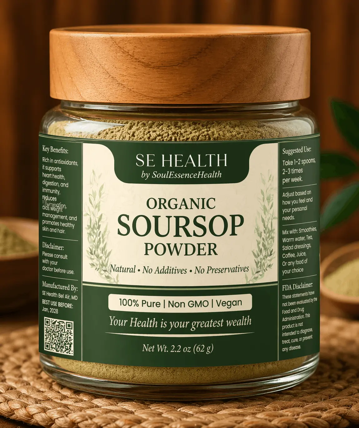 ORGANIC Soursop (Graviola) Powder